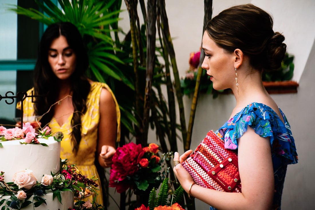 The Ersilia Clutch - 3D Fuchsia