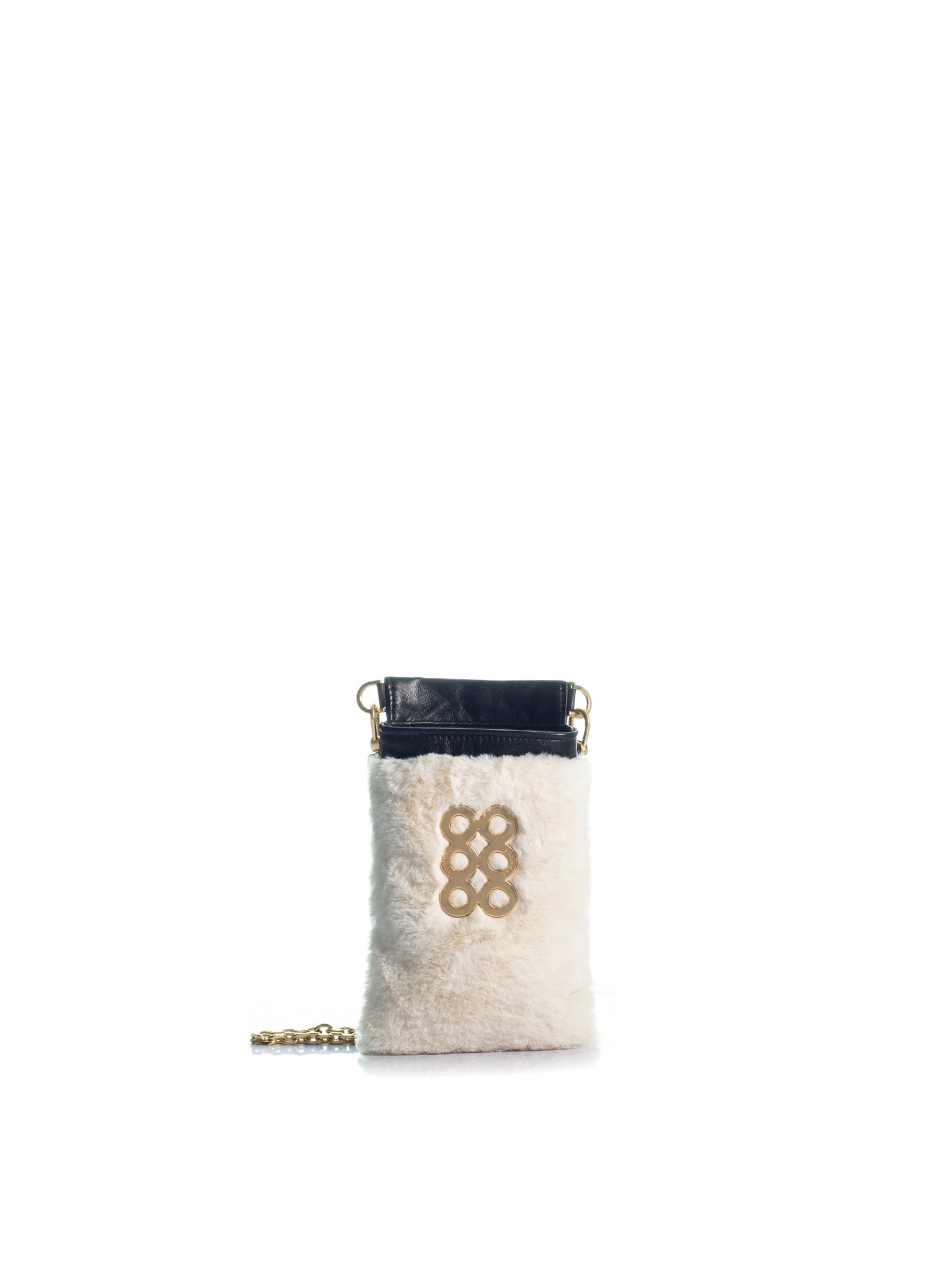 The Phone Pouch White (Eco Fur)