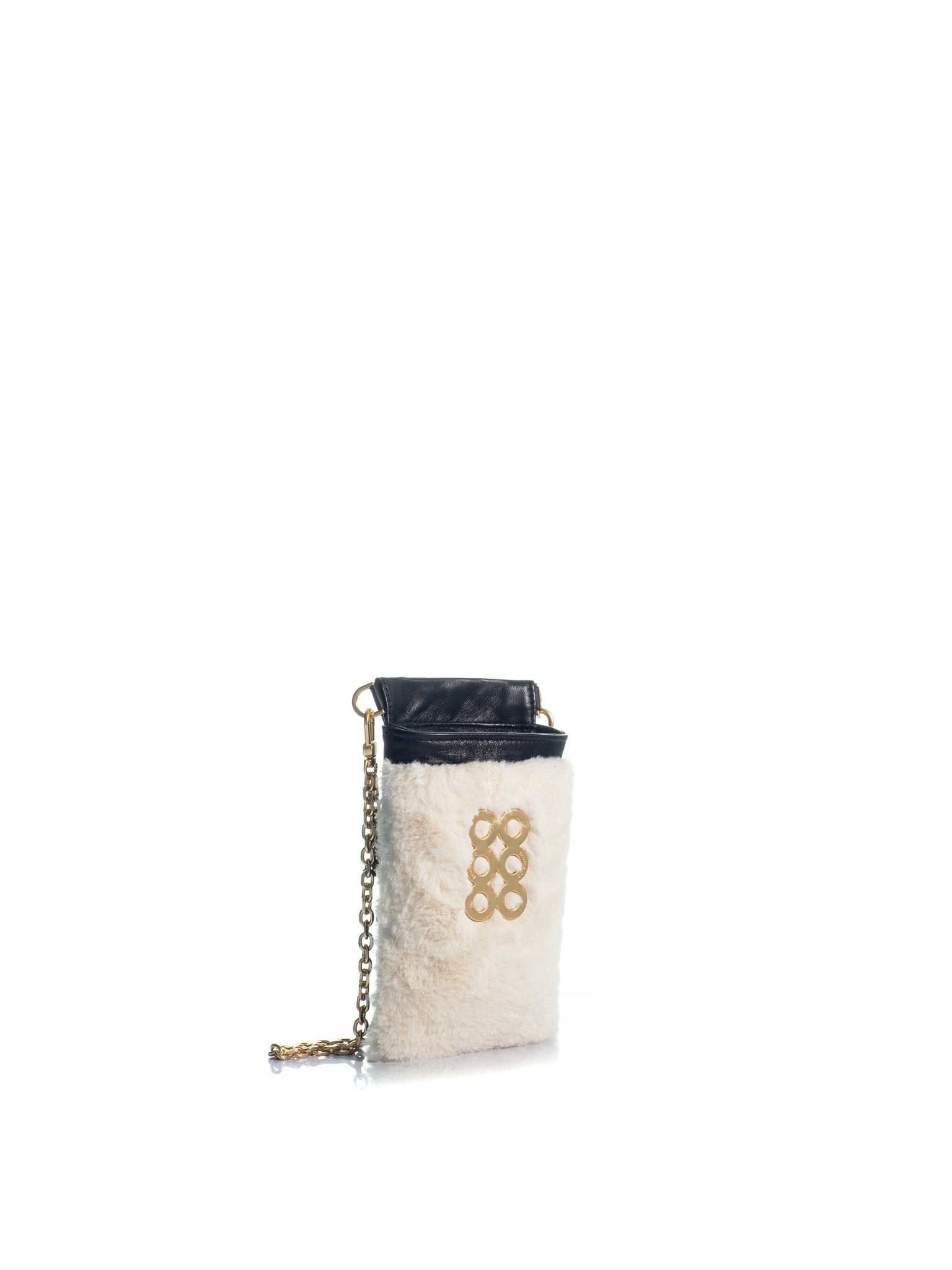 The Phone Pouch White (Eco Fur)