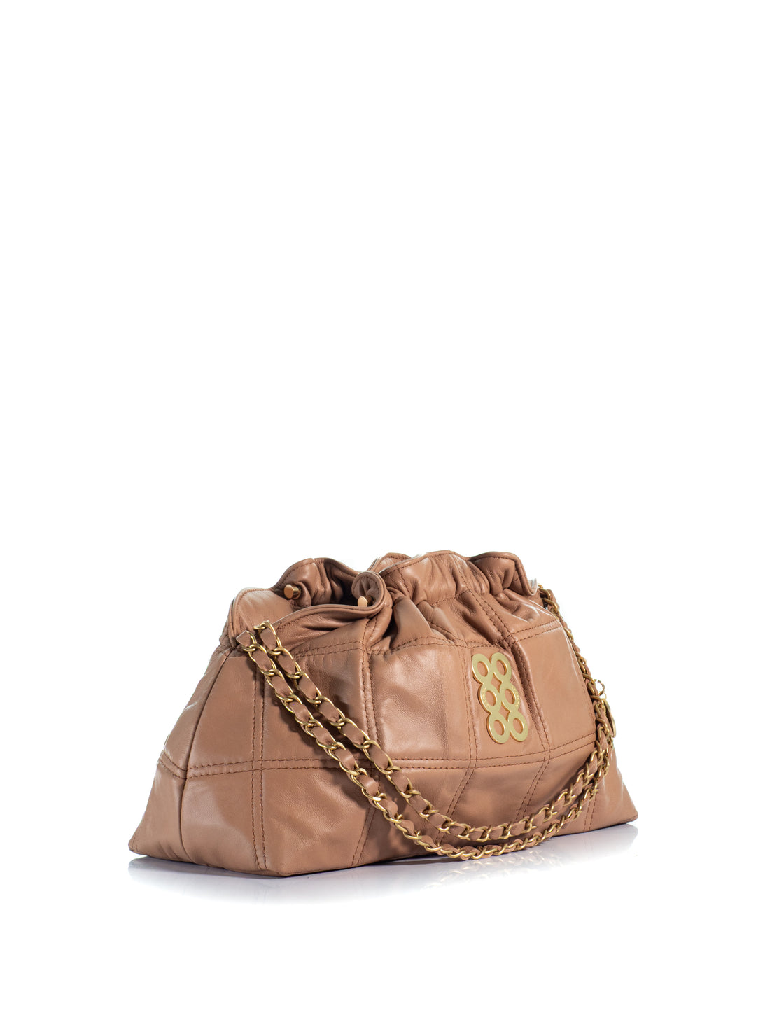 Side view of the KOORELOO Milano Pouch Desert Sand Leather shoulder bag