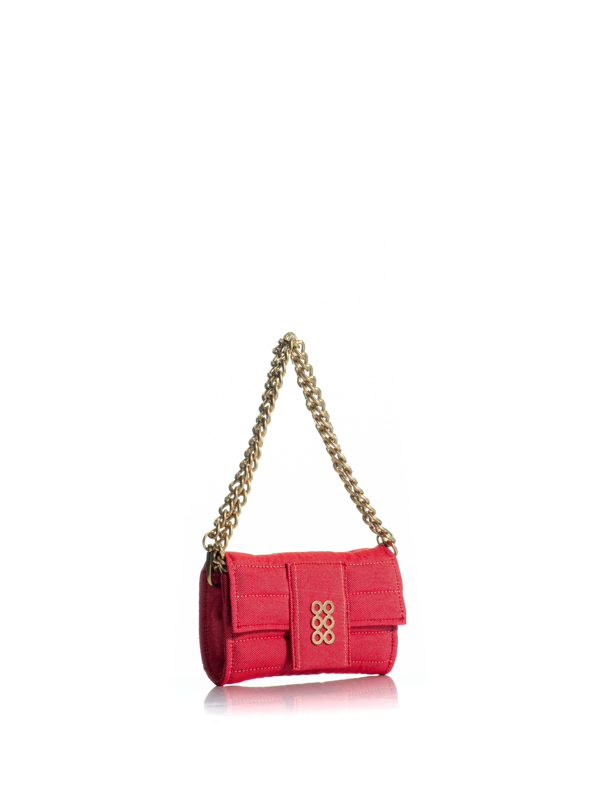 The Amalfi Clutch in Red Seaqual Denim