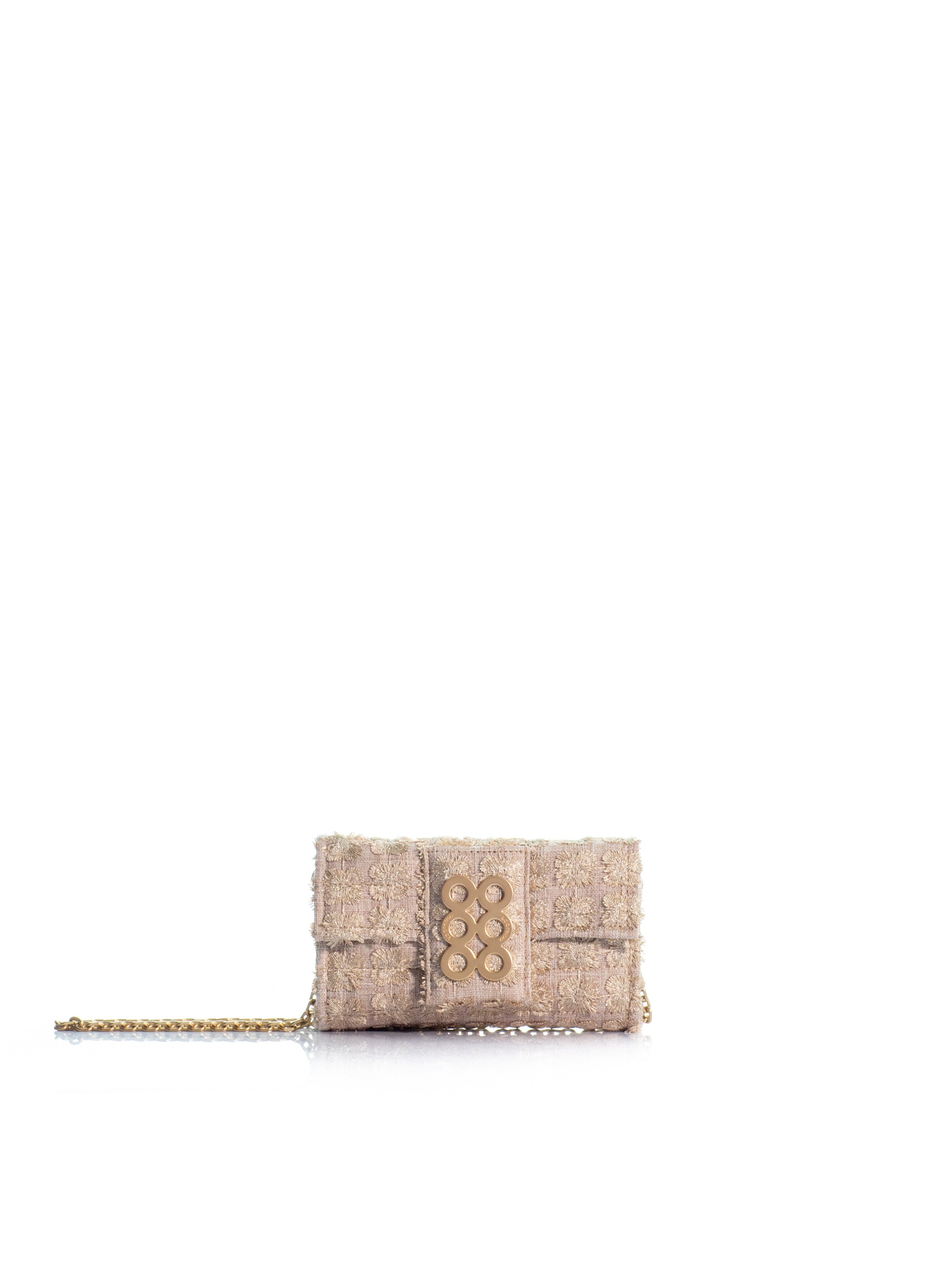 The Amalfi Clutch Gold Sand