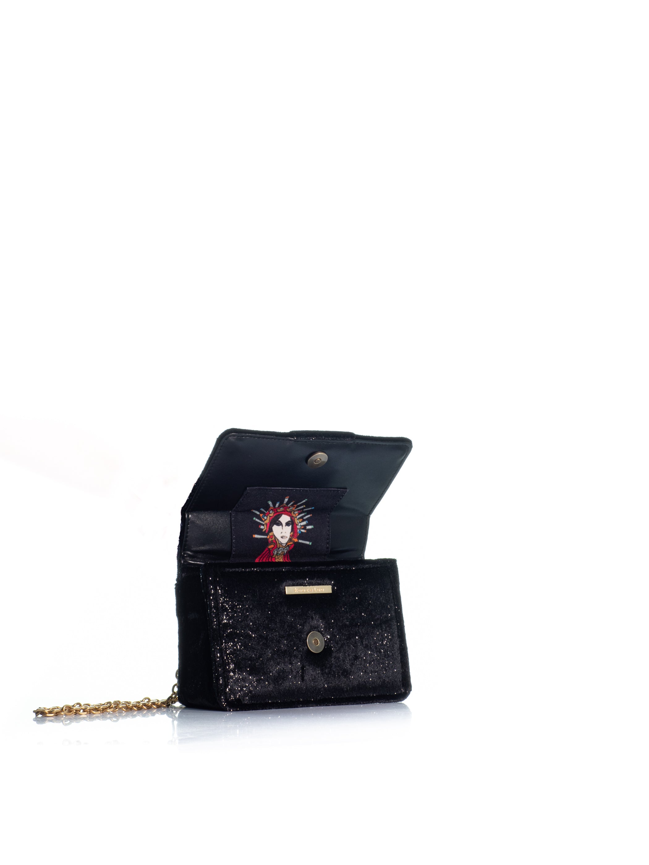 The Mini Lucerne Velvet Black