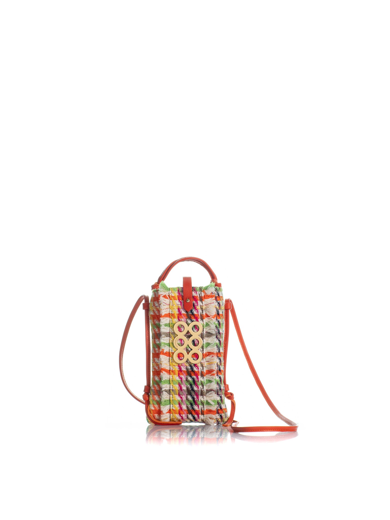 The Phone Case Tweed Multi Orange/Green