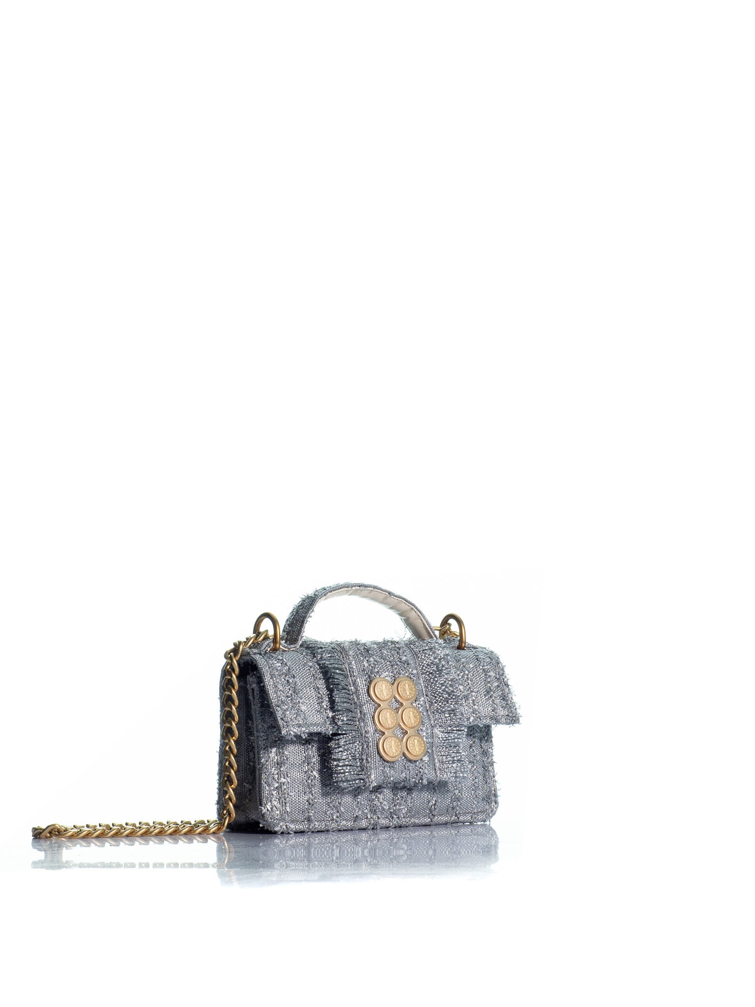 The Petite Basset Straw Silver