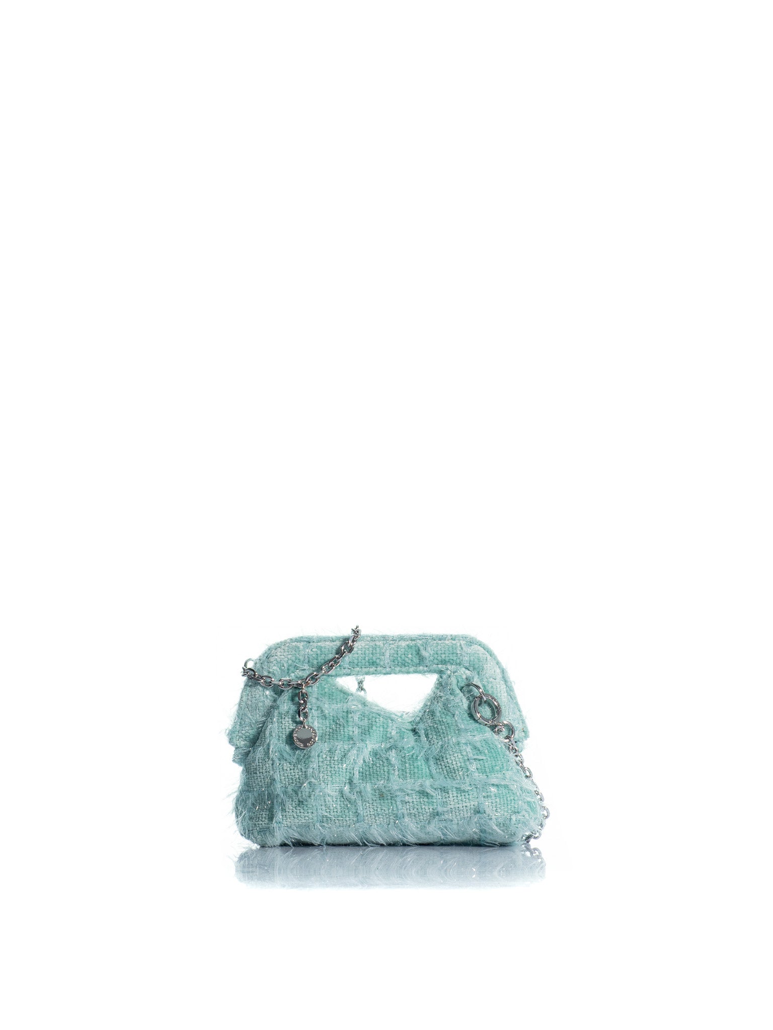 The Mini Mediterraneo Clutch Light Green Fuzzy