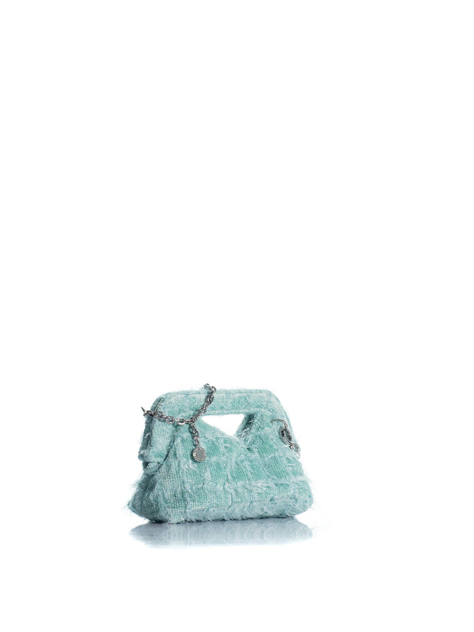 The Mini Mediterraneo Clutch Light Green Fuzzy