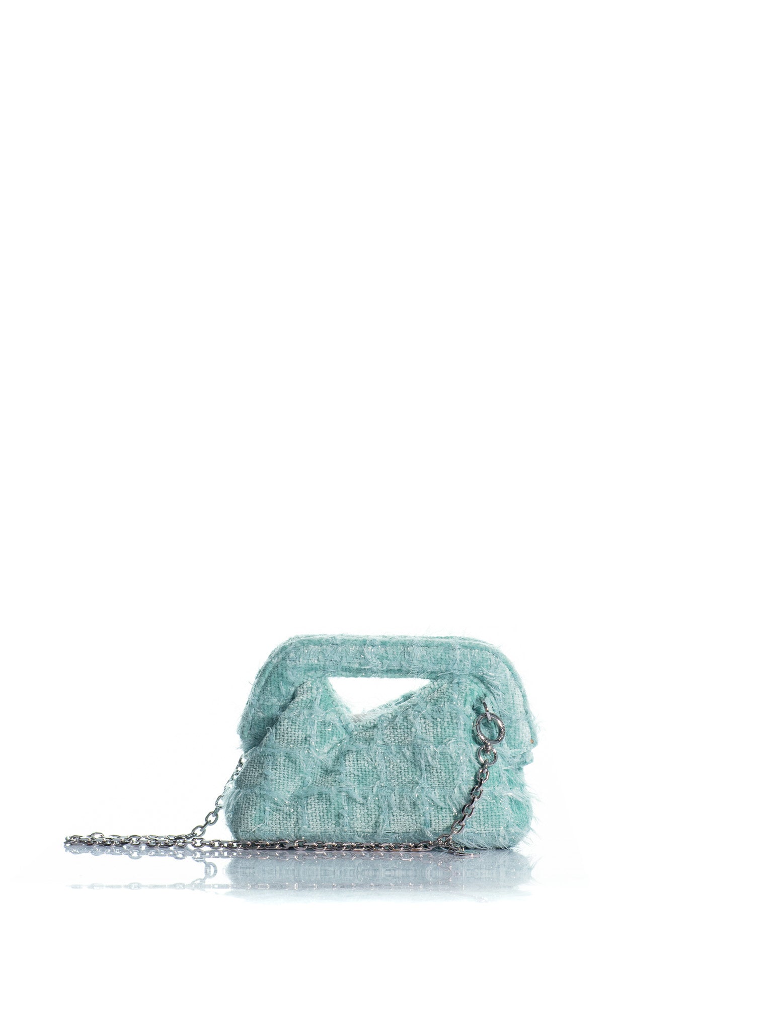 The Mini Mediterraneo Clutch Light Green Fuzzy