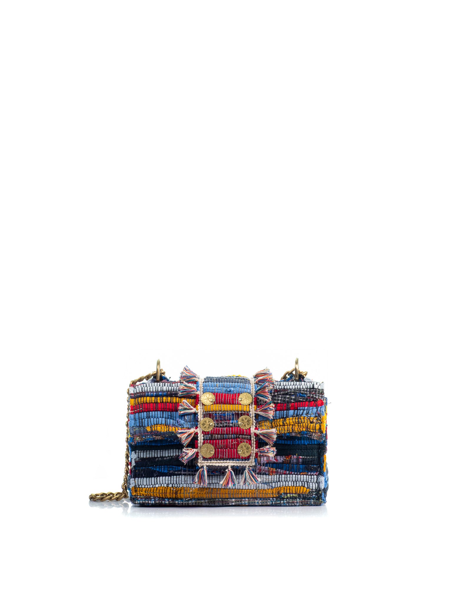 Front view of KOORELOO The New Yorker Soho multicolor woven bag