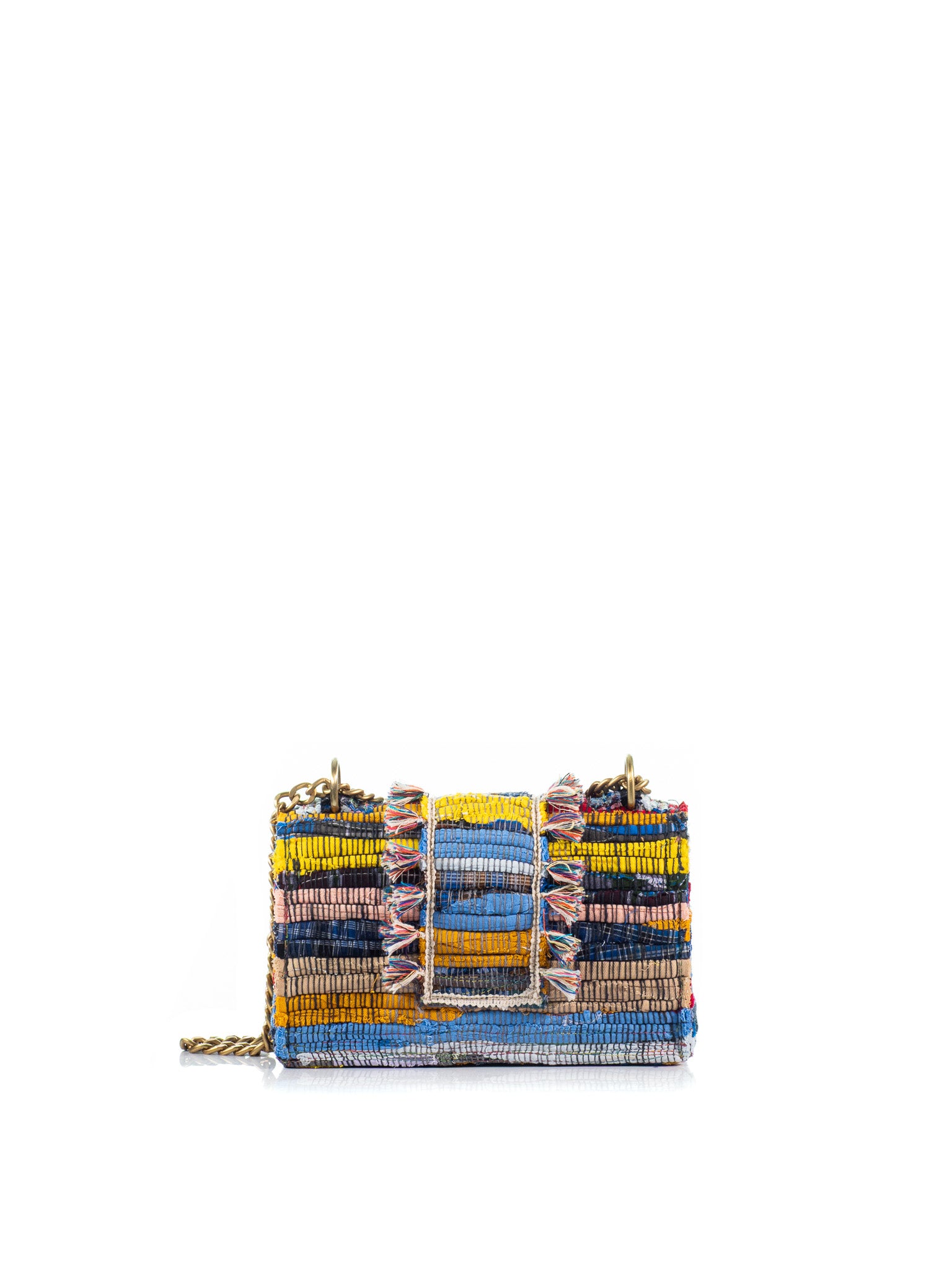 Back view of KOORELOO The New Yorker Soho multicolor woven bag