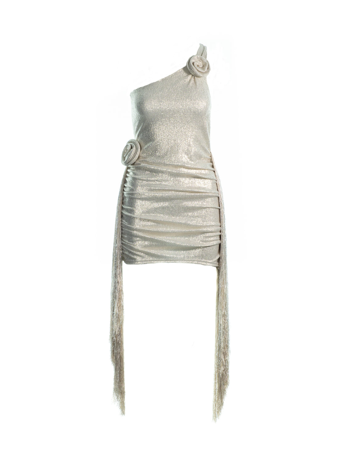 The Justine Silver Metalic Mini Dress