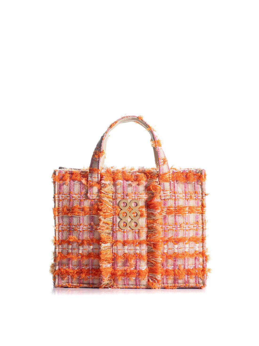 The Milano Diana Tote Tweed Orange
