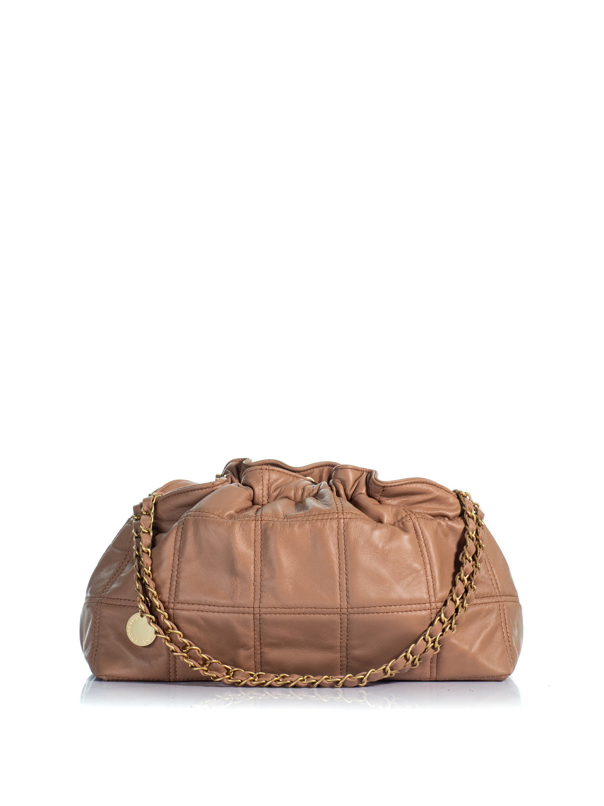 Back view of the KOORELOO Milano Pouch Desert Sand Leather shoulder bag 