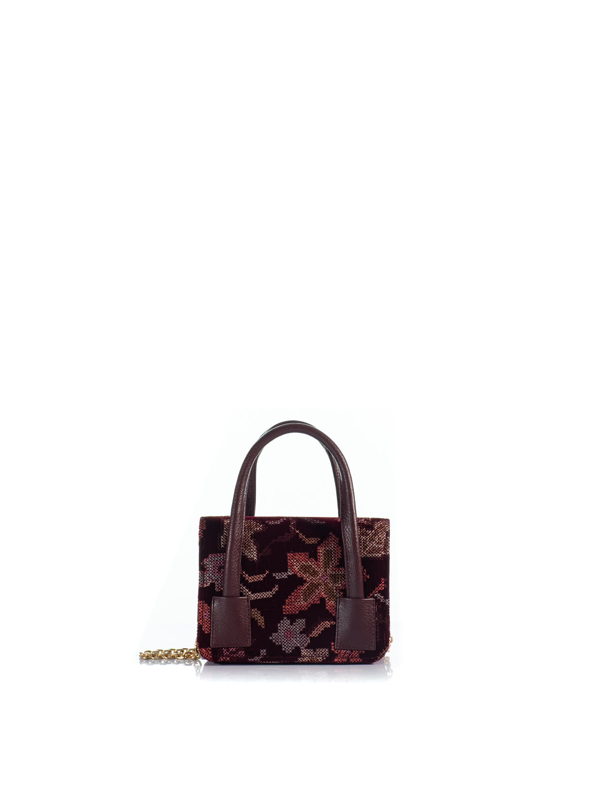 The Tribeca Petite Burgundy Multi KOORELOO bag back view