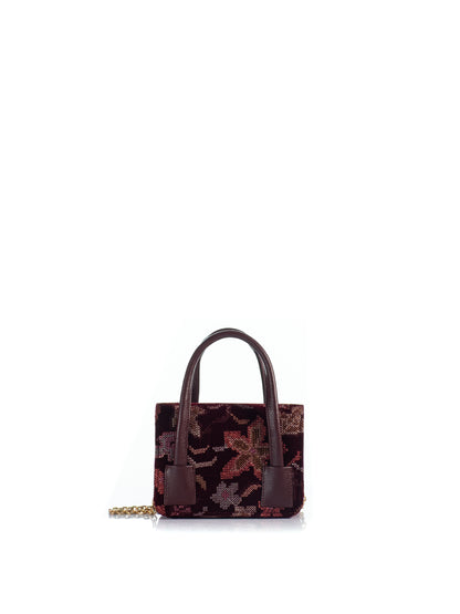 The Tribeca Petite Burgundy Multi KOORELOO bag back view