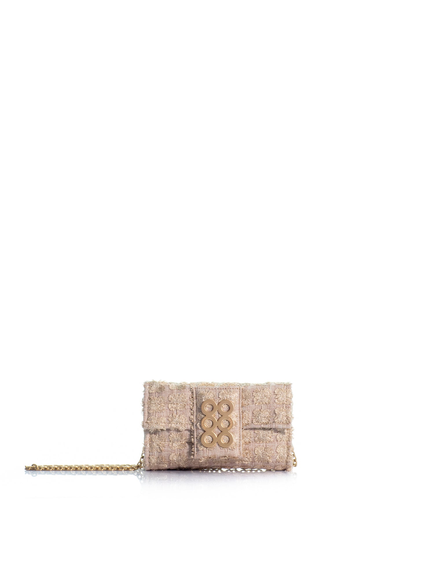 The Amalfi Clutch Gold Sand