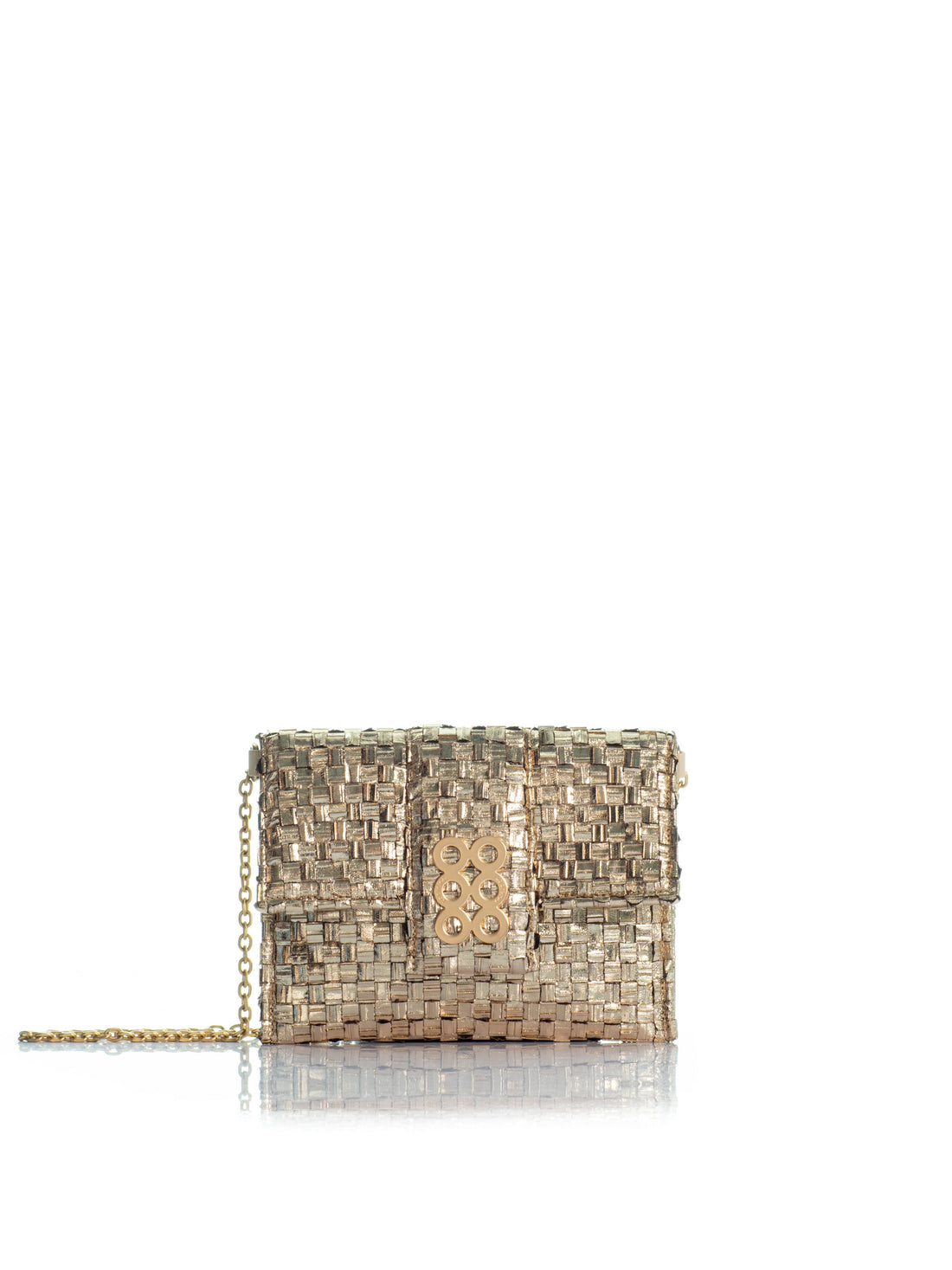 The Midi Clutch Gold Braid