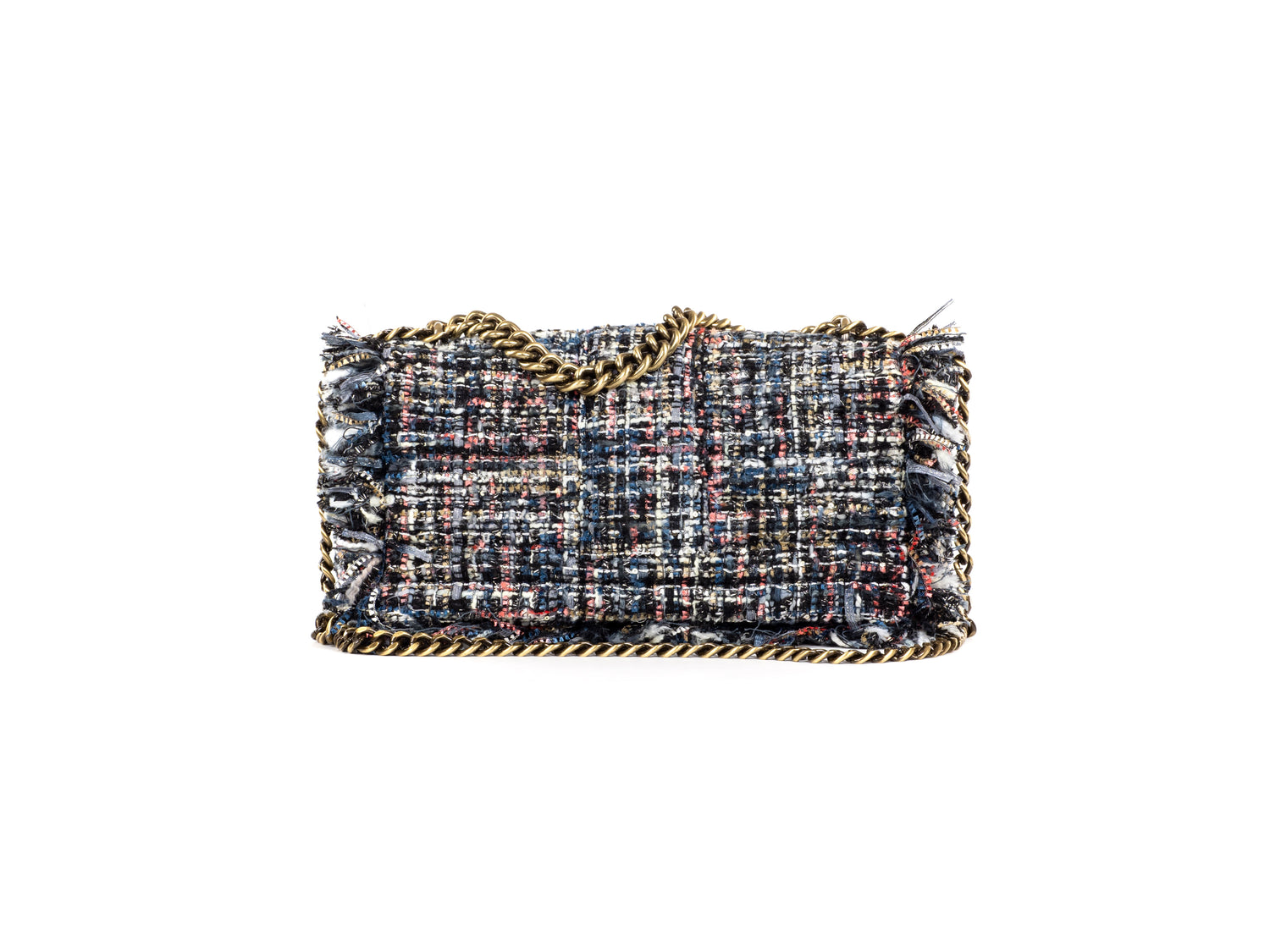 San Francisco Pillow Blue/Black tweed sequins