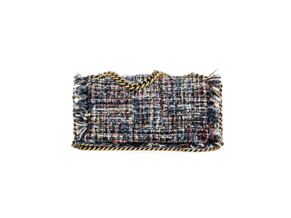 San Francisco Pillow Blue/Black tweed sequins