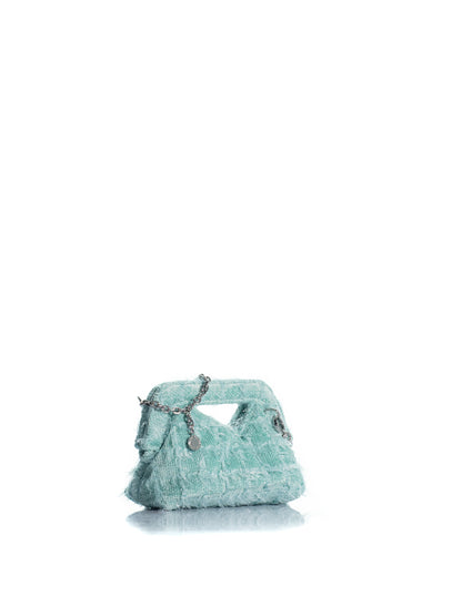 The Mini Mediterraneo Clutch Light Green Fuzzy