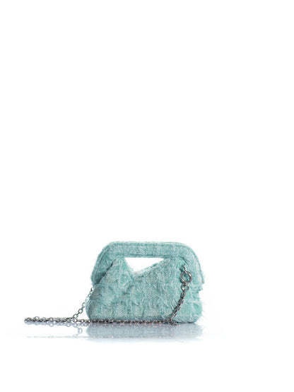 The Mini Mediterraneo Clutch Light Green Fuzzy