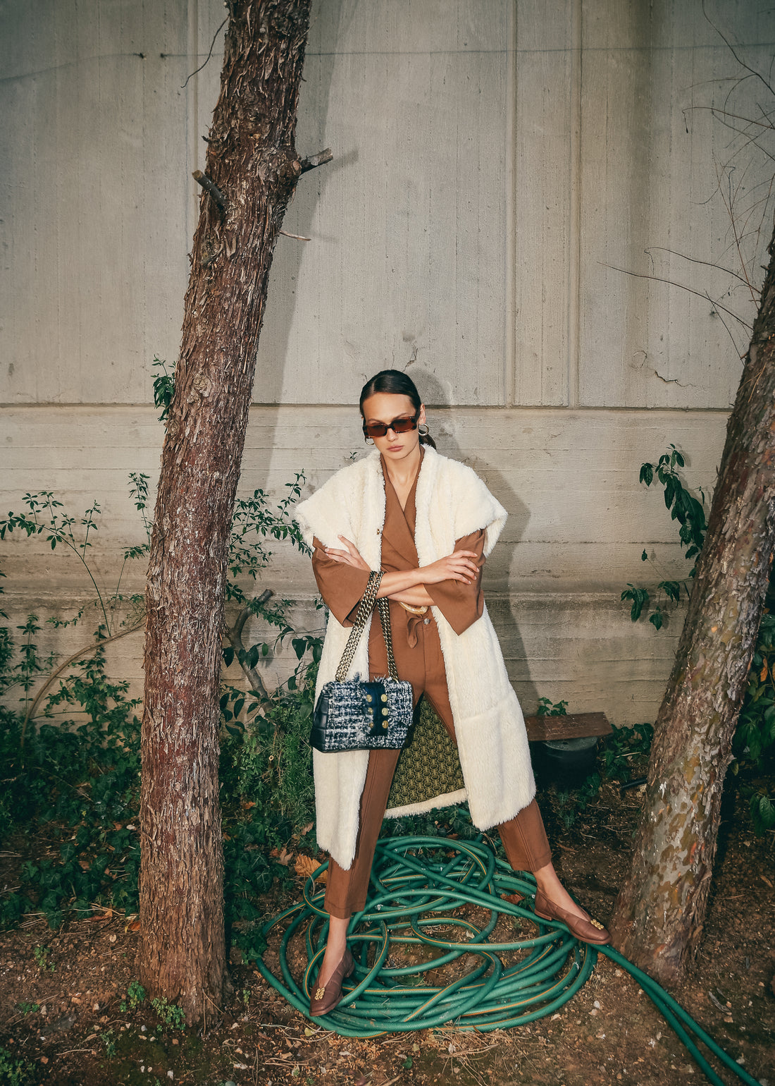 Shearling Long Vest