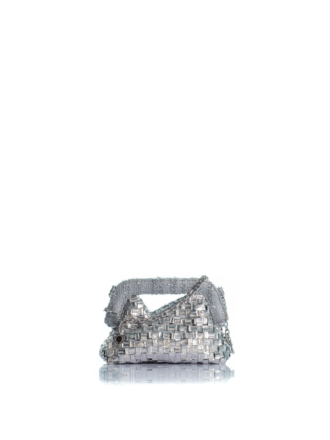 The Mini Mediterraneo Clutch Silver Braid