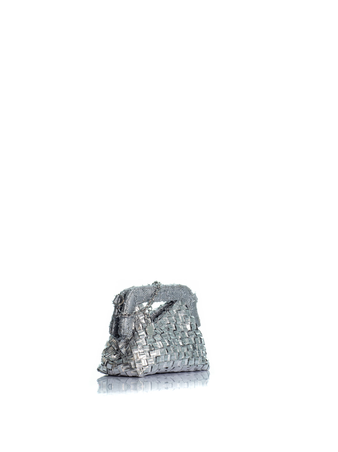 The Mini Mediterraneo Clutch Silver Braid