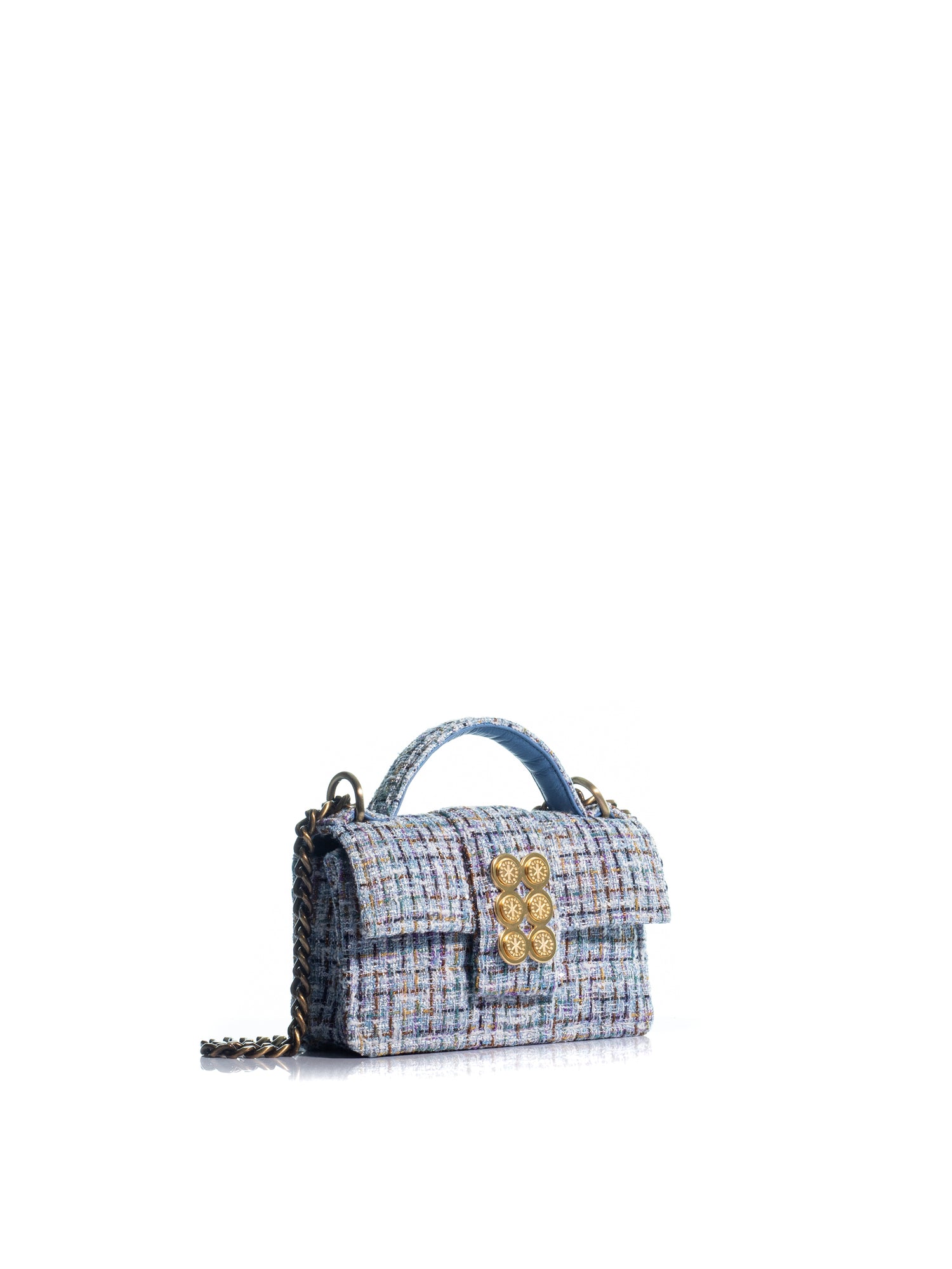 Petite Basset Tweed Light Blue