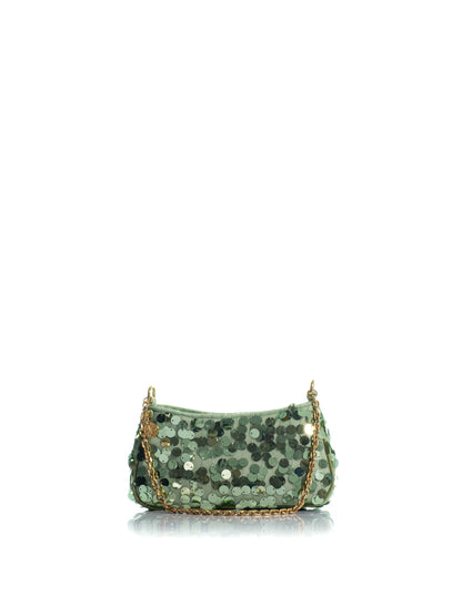 The Lucerne Pochette Emerald Sequins