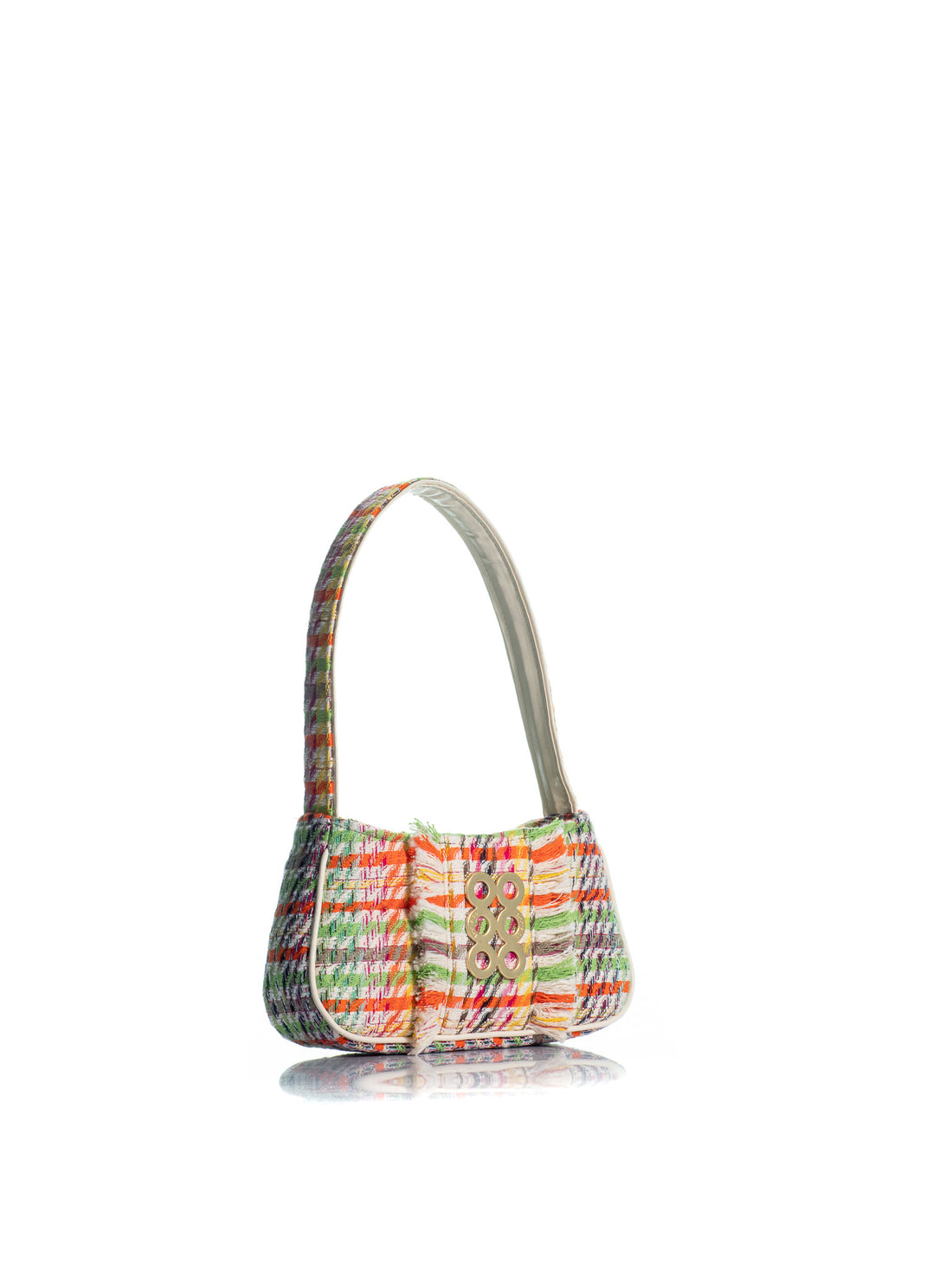 The Pochette Tweed MultiOrange/Green