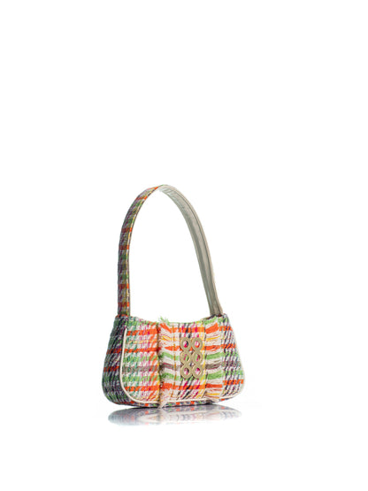 The Pochette Tweed MultiOrange/Green
